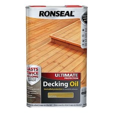 Ronseal Ultimate Protection Decking Oil Garden Waterproof  Protector 5L Natural