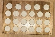 Wooden Coin Display Tray, space for 23 Coins, each slot os 25mm diameter