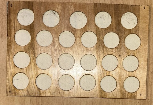 Wooden coin display tray - coin,