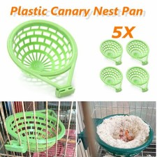 5Pcs 14cm Plastic Canary Nest Pan For Parrots Nesting Canaries Finches Cage Eggs