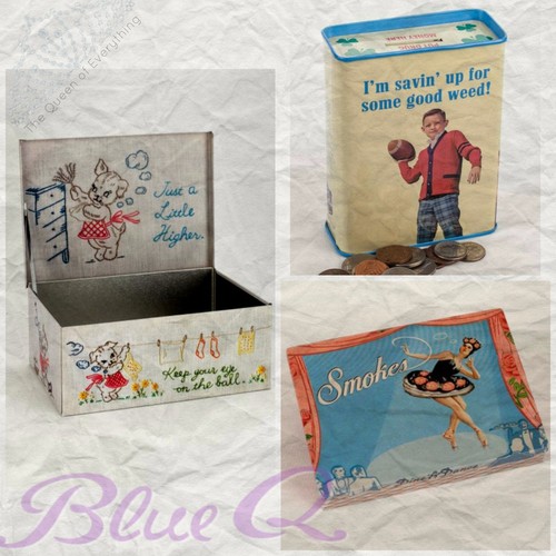 Blue tins collectible - blue,