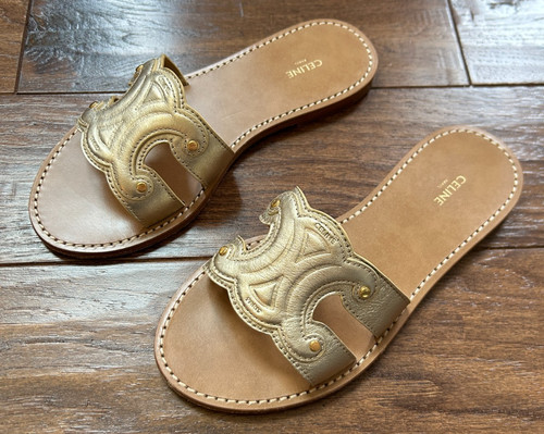 Celine gold metallic flat - gold,