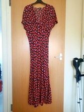 Zara Black/Red Floral Maxi