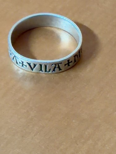 Sterling silver medieval poesy - medieval,