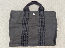 [Authentic] HERMES HerLine PM - Canvas Tote with Padlock (24x31x8cm/About 380g)