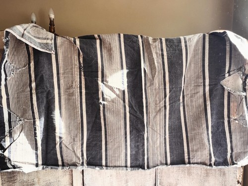Antique ticking fabric denim - ticking,