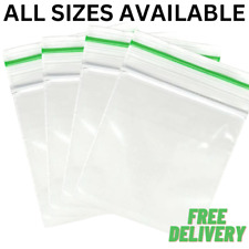 100 x Small Clear Plastic Bags Baggy Grip Self Seal Zip Lock Resealable Bags UK