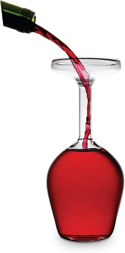 Giant upside down wine glass - giant,