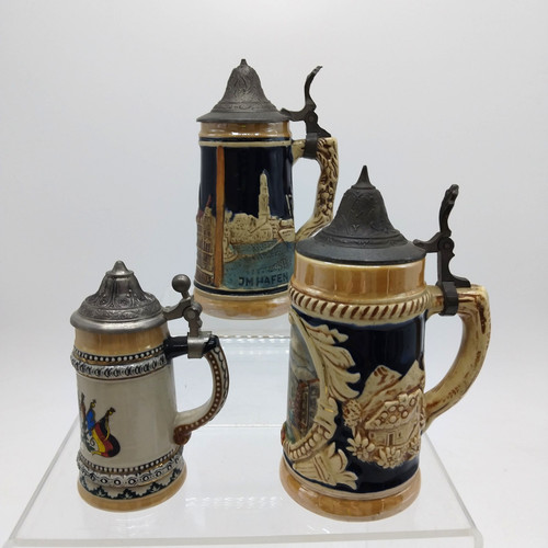 Small stoneware steins - stoneware,