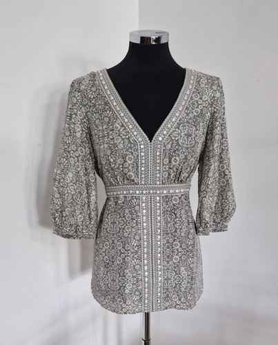 Vintage monsoon grey floral - vintage,