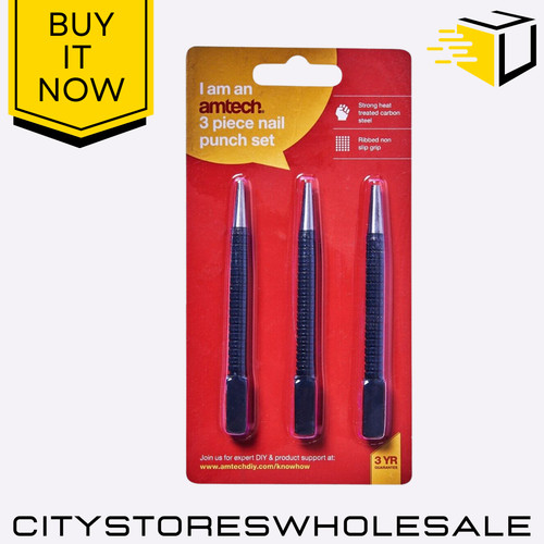 Amtech nail punch set 3pc - amtech,