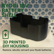 Ryobi 18V Battery Case Shell | DIY Pack Housing | 3D Printed for Mod & Repair