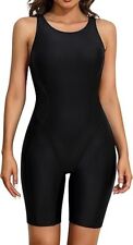 ATTRACO Womens Swmming Costume Long Legs Athletic One Piece Swimsuit Padded Swim