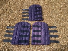 Shires Arma FRONT travel boots. Cob size. Pair and a spare. Navy.