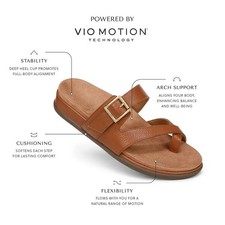Vionic Carmela Tan Leather Toe