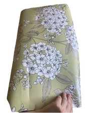 Antique Green and White Floral Wallpaper Roll Vintage