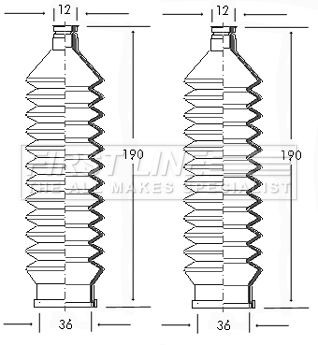 Steering bellow kit fits - bellow,