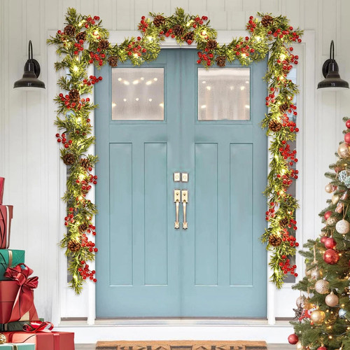 6ft christmas garland pre - 6ft, lit