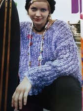 Back to the Future, knitting pattern for Ladies Cyndi Jumper by Sally McCollin