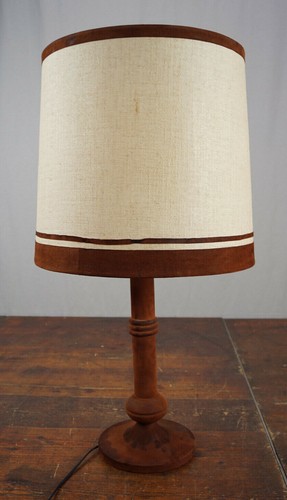 Table lamp floor - lamp, leather