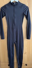 Black Zip Front Unitard /