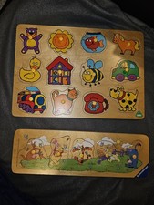 Wooden Kids Jigsaw Puzzles vgc