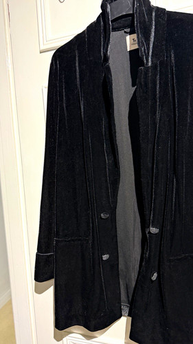 Womens black velvet smart - black,