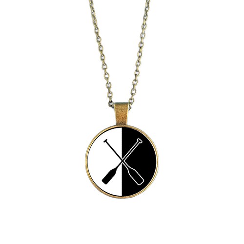 Rowing oars necklace - rowing,