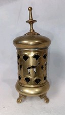 Vintage Middle Eastern Brass Incense Burner With Camel And Tree Design