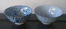 Two Arita Ware Kiyohide Blue &