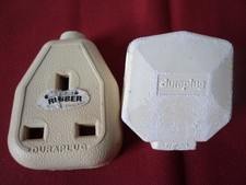 Vintage Pair Rubber Duraplug 13A Trailing Floating Extension Socket & 13A Plug