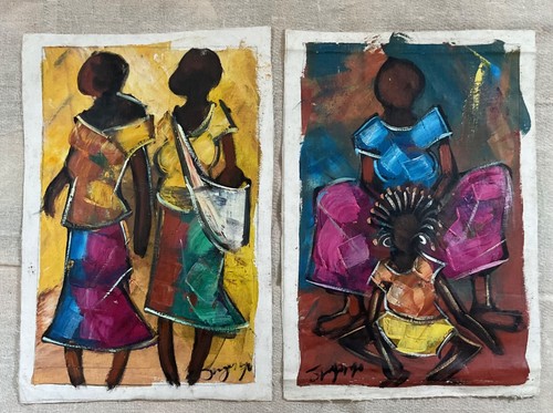 Two original african paintings - original,