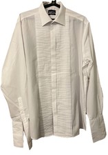 Debenhams Mens Black Tie Formal Dress Shirt 17” /43cms Chest 45-47“ White Exc