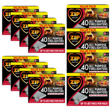 480 Zip Firelighters All Purpose Fire Starter Cubes Value Pack Open Fire Pit BBQ