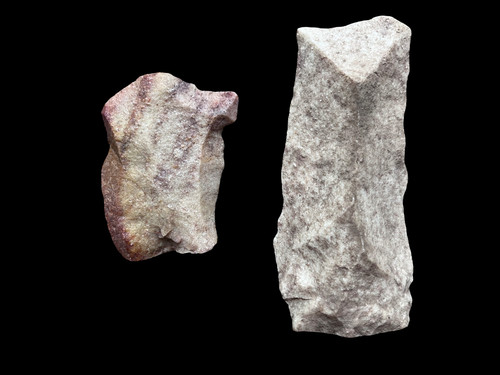 Pair old aborginal stone - of,