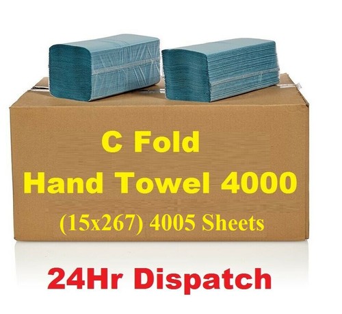 Blue paper hand towels fold - hand, c