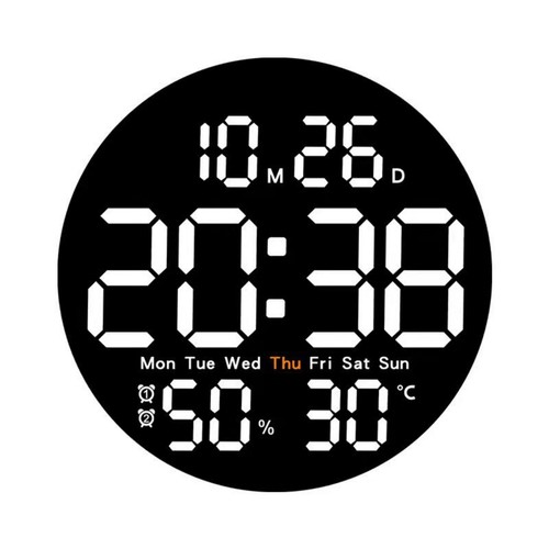 Digital wall clock black - digital,
