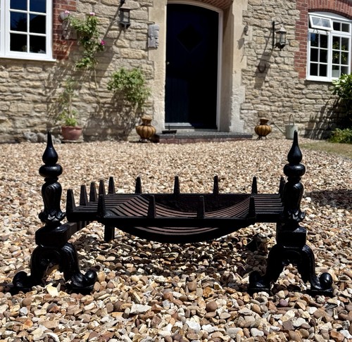 Large cast iron fire basket - large,