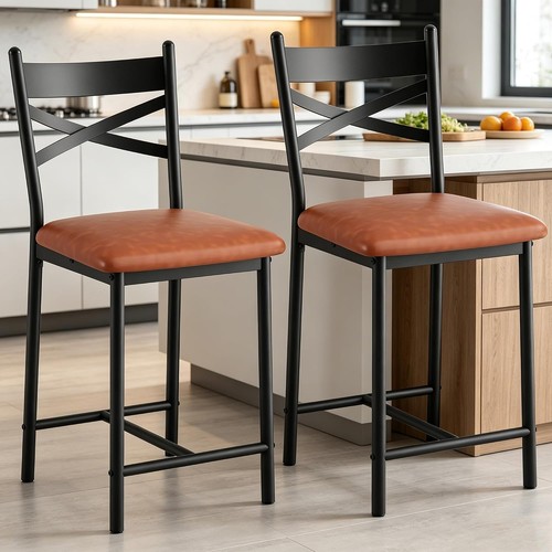 Leather bar stools set - pu,