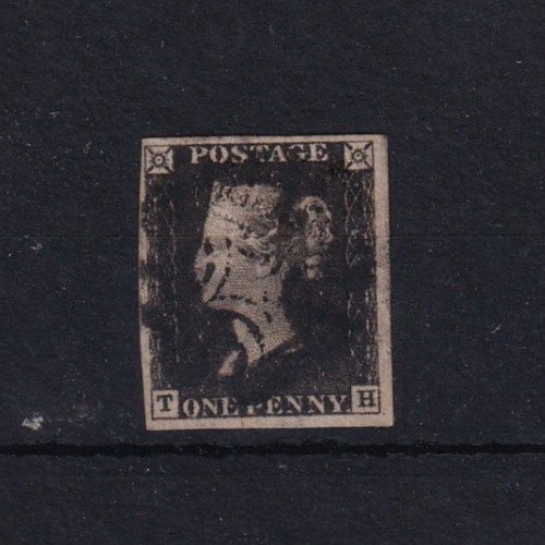 1840 penny black - 1840, (t.h.)