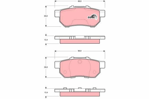 Trw brake pads - brake, honda