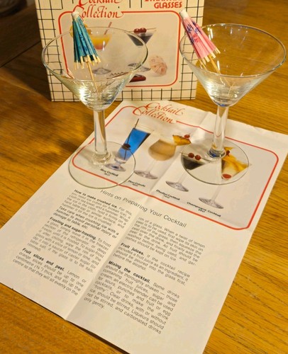 Pair vintage boxed martini - ,