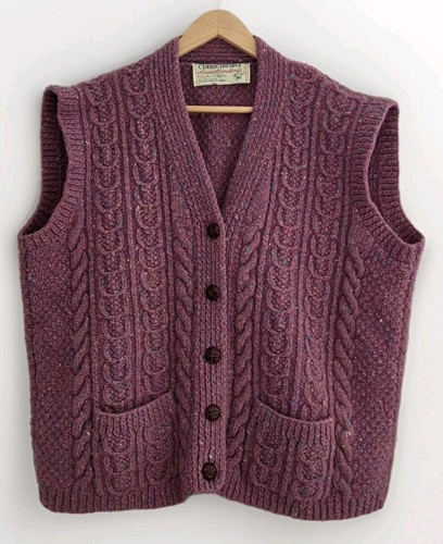 Vtg irish aran hand knit - aran, wool