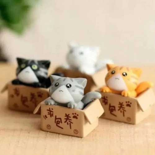 Cute mini cat figurine - cute,
