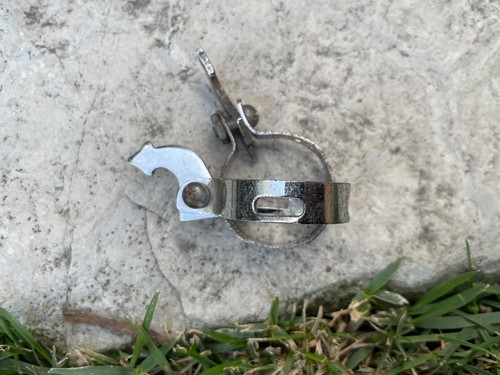 Vintage bicycle pump brackets - bicycle,
