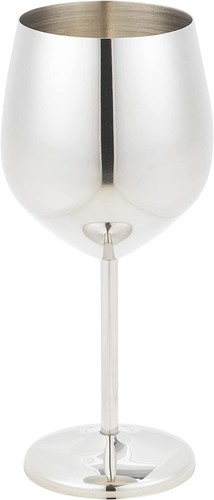 Wine glass silver stainless - glass,