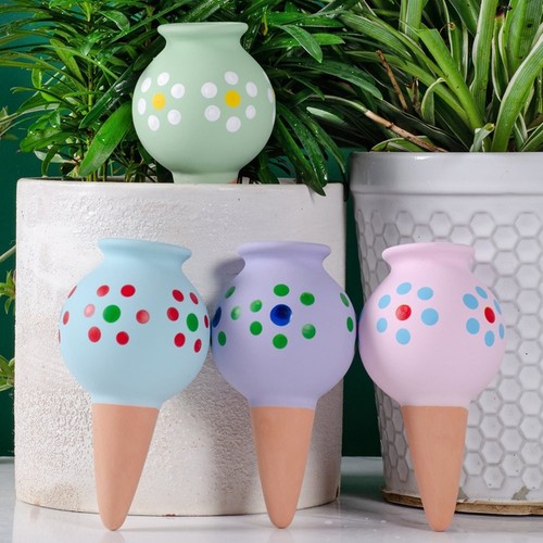 4pcs hand painted terracotta - 4pcs,
