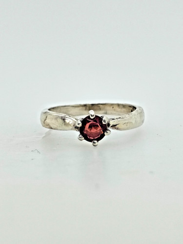 Sterling silver garnet - silver,