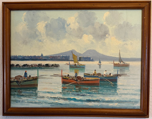 Vintage original italian oil - vintage,