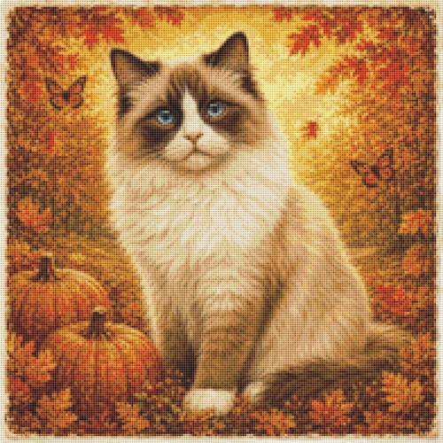 Ragdoll kitten cat autumn - ragdoll,